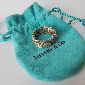 Tiffany & Co. Somerset Mesh Ring Size 8